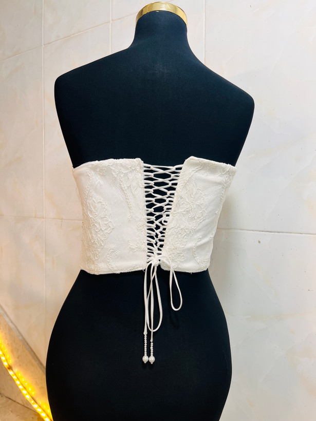 تاپ نیم تنه .جواهردوزی. برند ملکه قصر. مدل عروس